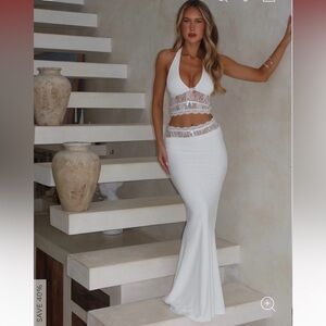 Outcast RIVA MAXI SKIRT WHITE